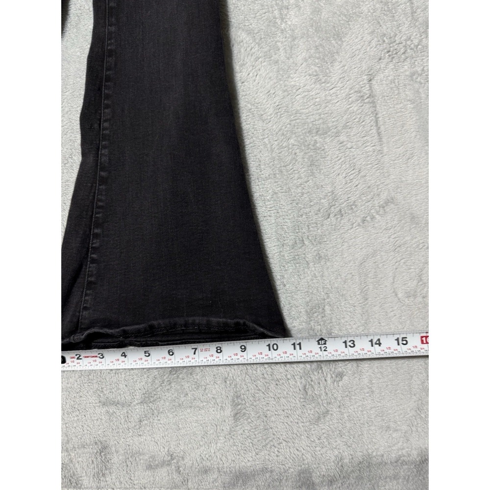 American Eagle Jeans Womens 0 Black Super High Rise Flare Stretch Denim 25x30 - Picture 2 of 9